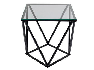 CRISTALLO - Glass and steel high side table by KARE Design - view 2